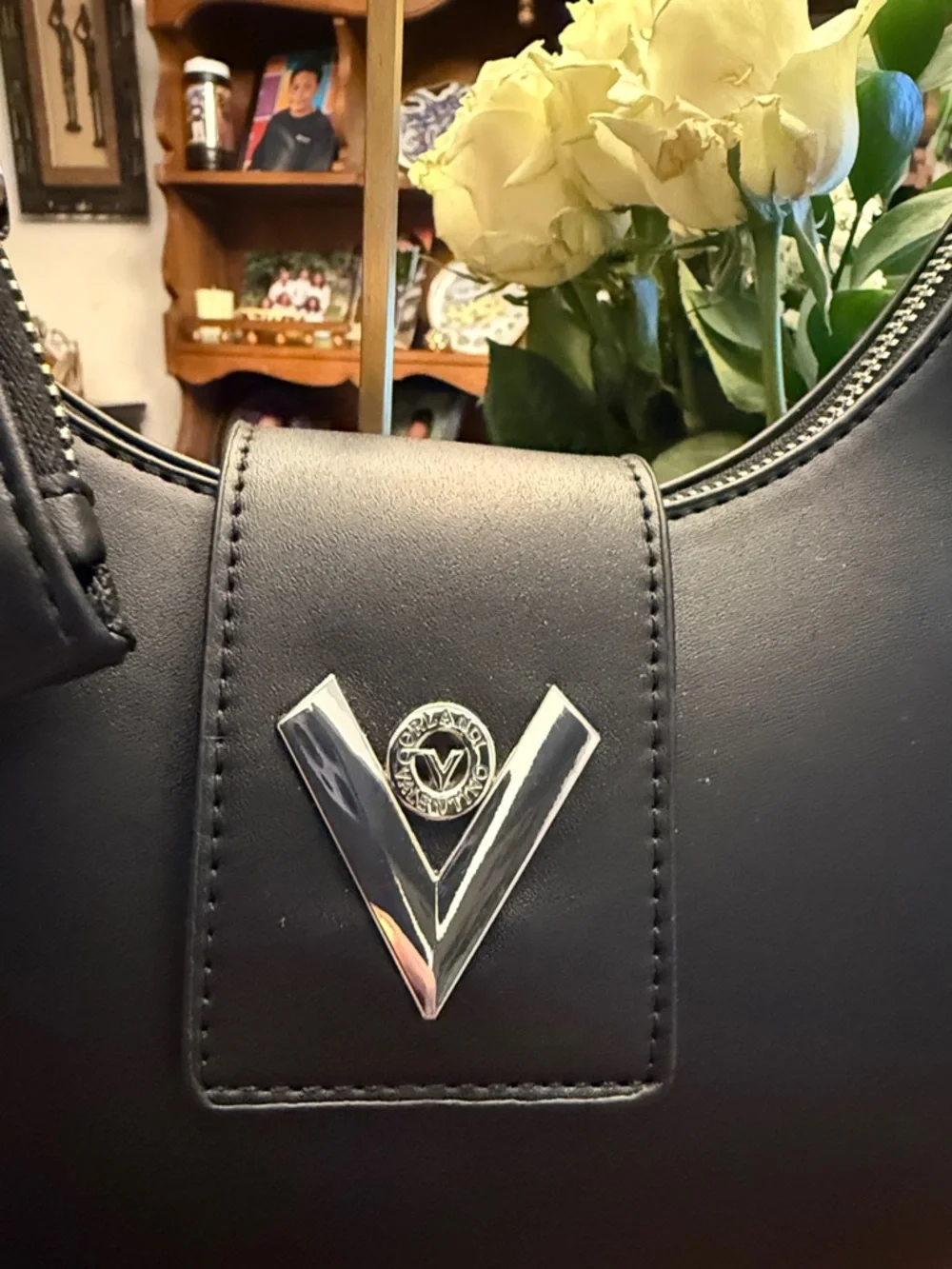 Valentin orlandi Black Crescent Shoulder Bag with Removable Pouch - Picture 2 of 11